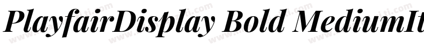 PlayfairDisplay Bold MediumItalic字体转换